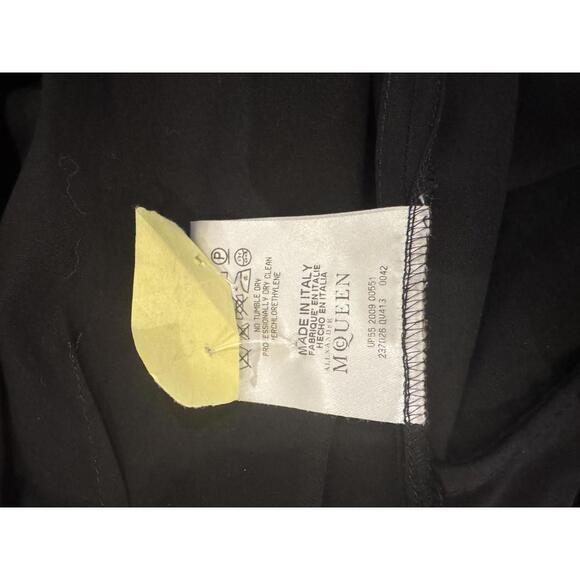 ALEXANDER MCQUEEN ENGINEERED Cotton Steampunk Mini Dress Top 42 BLACK - Picture 6 of 6